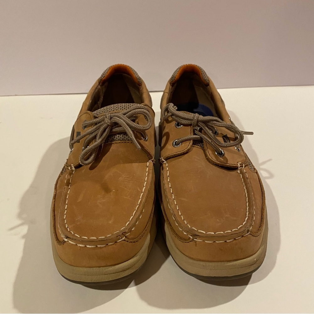 Sperry Shoes Men’s 9M Tan Leather Top-Sider Boat Lace Up 0777924